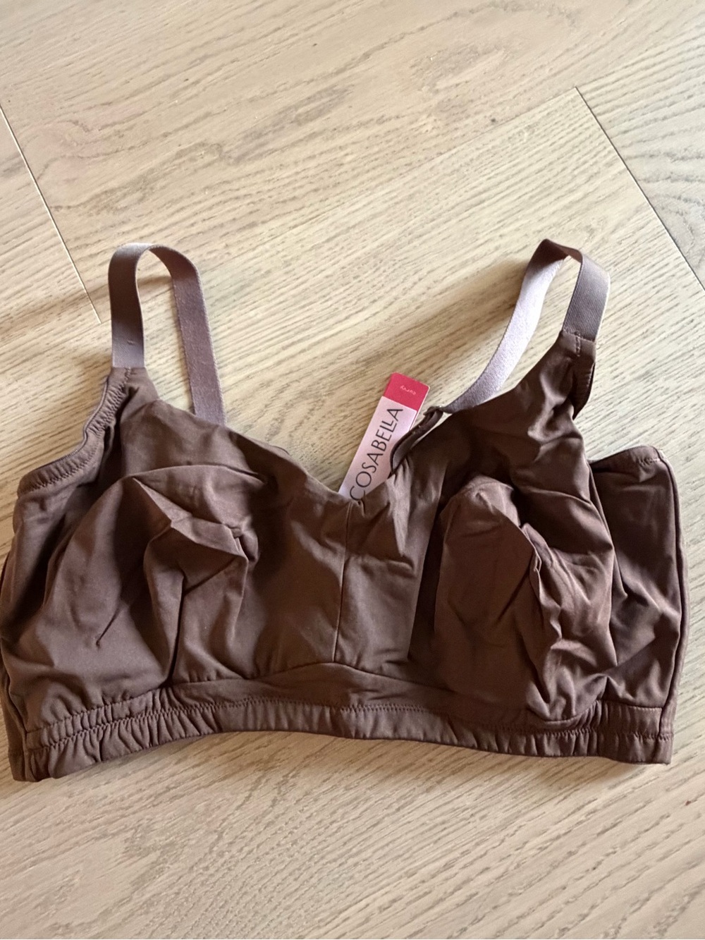 Cosabella Free Cut Micro Curvy Bralette, Brown, Size L